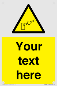 Custom warning barrier